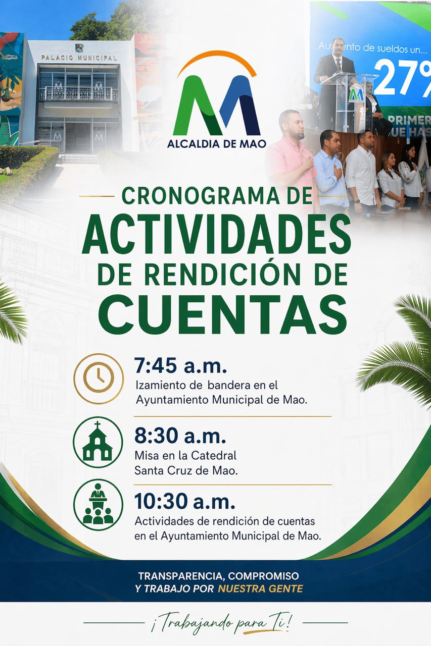 CRONOGRAMA DE ACTIVIDADES DE RENDICION DE CUENTA DEL LA ALCALDIA 2025 – 2026